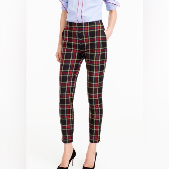 J. Crew Tartan Ankle Crop Pants - Picture 1 of 6